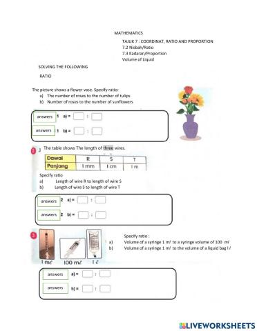 Ratio and proportion