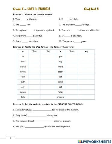 Unit 3: Friends