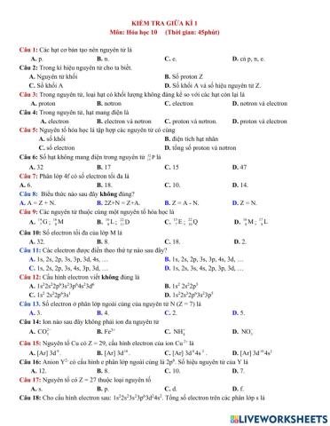 Kt - 10d1-giữa kì 1