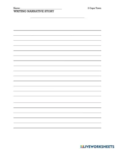 Narrative story final writing output