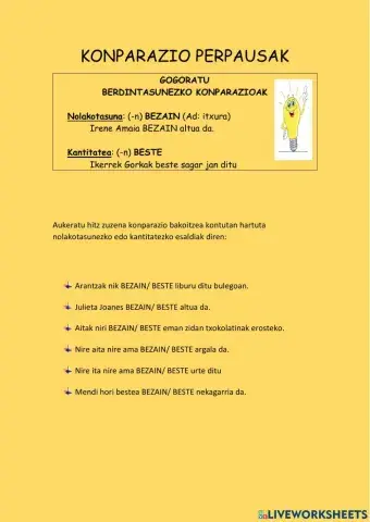 Konparaziozko perpausak