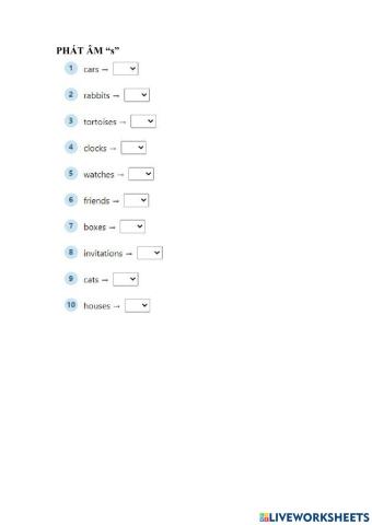HOMEWORK s,es, ed pronunciation