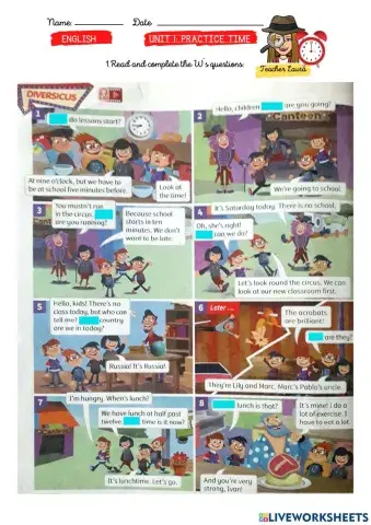 Unit 1:Practise Time