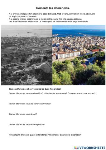 Comparació de fotos