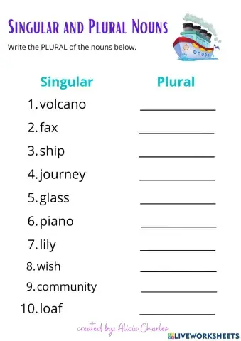 Singular and Plural Nouns