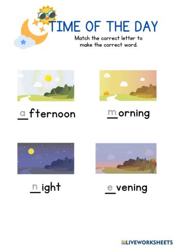 Time of Day: Beginning Letter