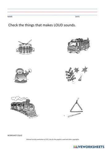 Things that makes loud sounds