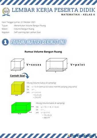 LKPD Matematika Kelas 6 (2)