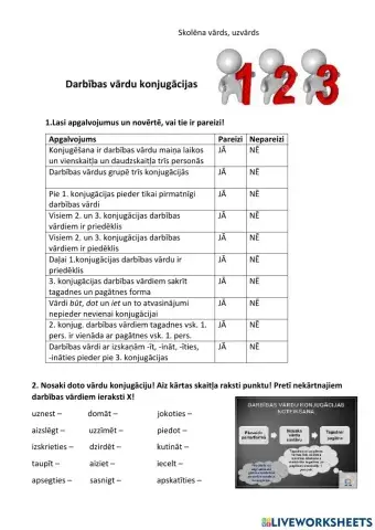 Darbības vārdu konjugācijas