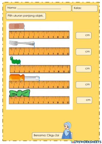 Kenali unit sentimeter dan meter