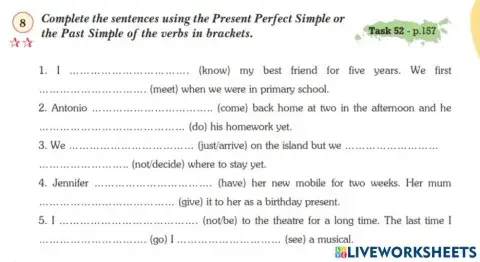Present Perfect Simple vs Past Simple