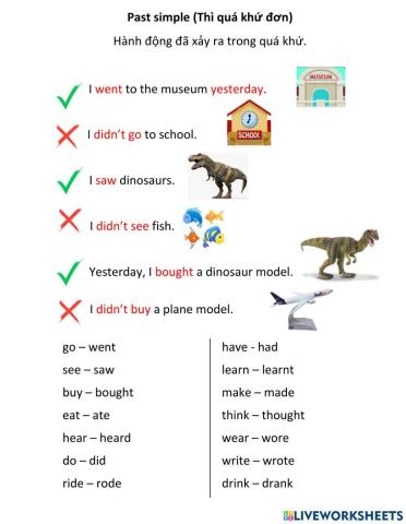 Simple past DIDNT