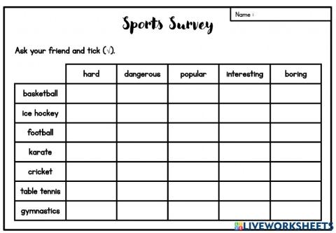 Sports Survey