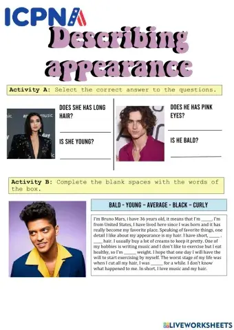 Describing appearance