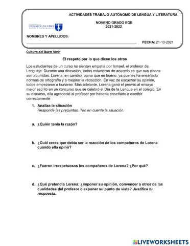 Cultura del Buen Vivir