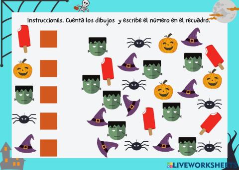 Numeros en halloween