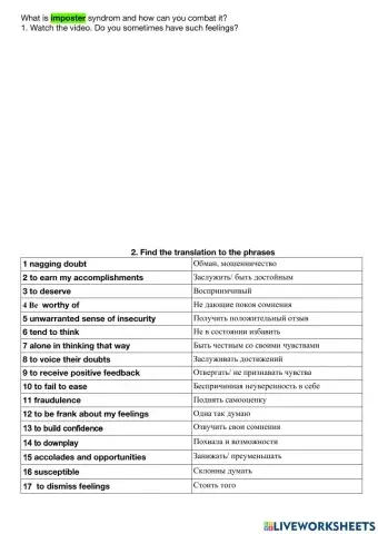 What is imposter syndrom