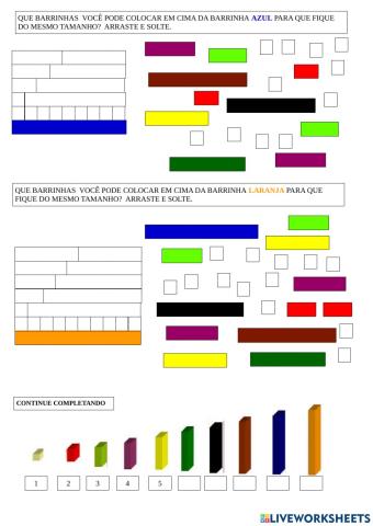 Trabalhando com a regua de cusinaire (parte 3)