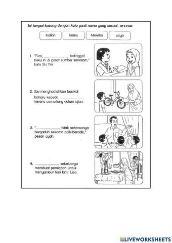 Kata ganti nama diri tahun 2