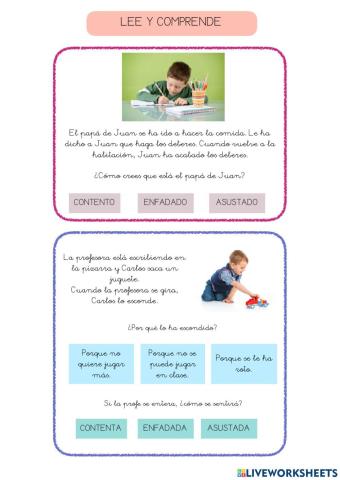 Comprender emociones.