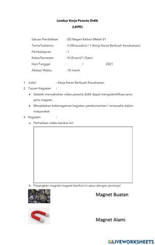 Tema 5 Subtema 1 Pembelajaran 1