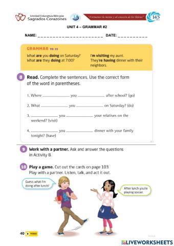 Present Progresive Future