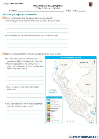 Factores geográficos del perú