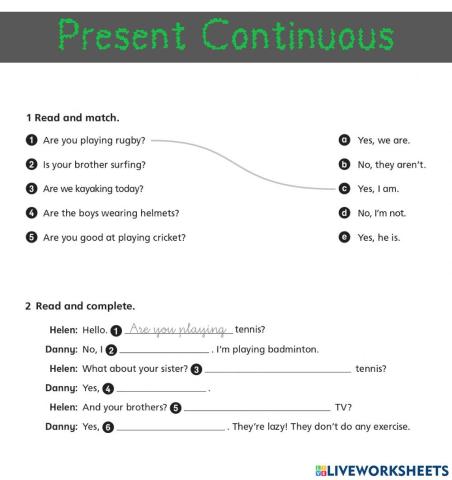 Present Continuous