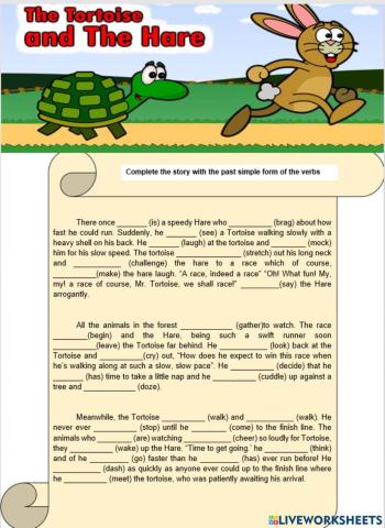 SIMPLE PAST TENSE-THE TORTOISE AND THE HARE