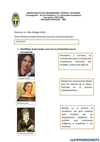 Mujeres ecuatorianas que marcaron la historia del país