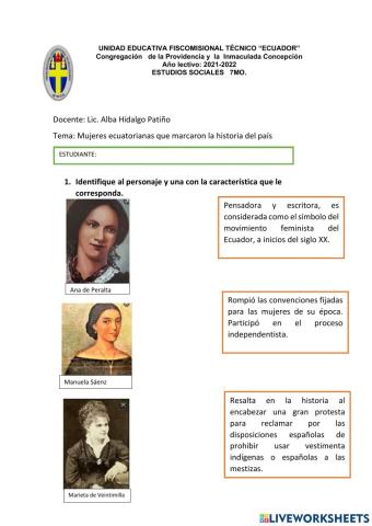 Mujeres ecuatorianas que marcaron la historia del país