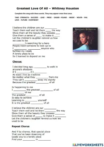 Greatest Love of All - Whitney Houston