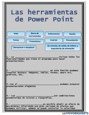 Herramientas básicas de power point
