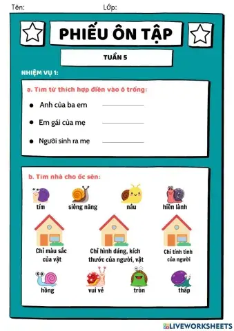 Phiếu ôn tập tuần 5