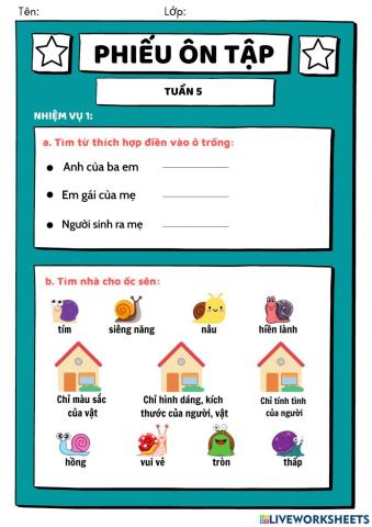 Phiếu ôn tập tuần 5