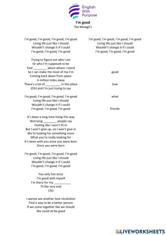 I'm good - The Mowgli's