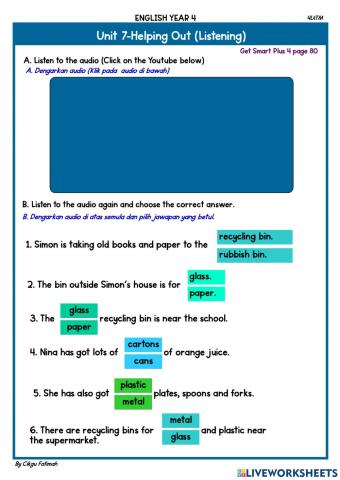Get Smart Plus 4 Page 80 (Revision 7:Activity 2)