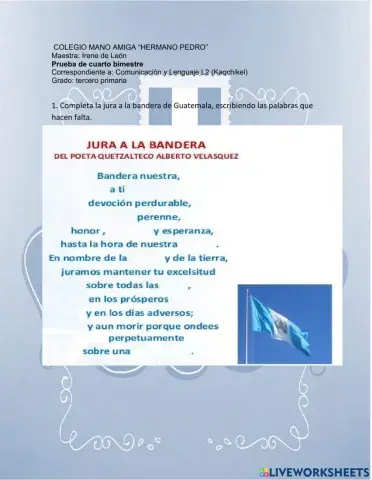 Participación y jura a la bandera de Guatemala