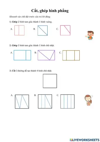 Cắt, ghép hình phẳng