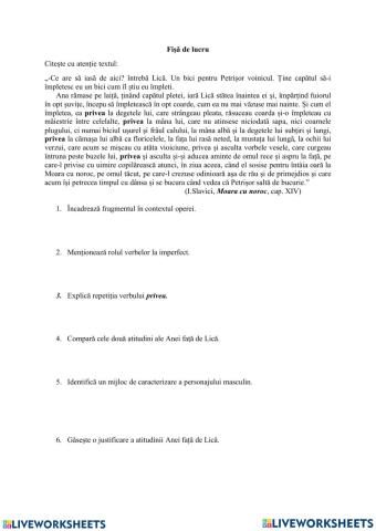 Personajele din nuvela „Moara cu noroc”