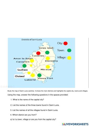 Districts of Saint Lucia