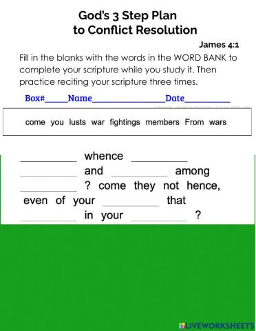 GOD'S 3 STEP PLAN FOR CONFLICT RESOLUTION