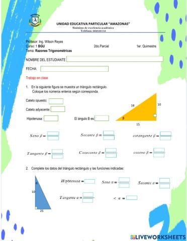 Razones trigonométricas