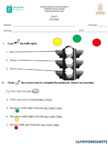 1g & 2g october quiz