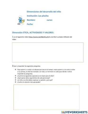 Dimensión ética, acuidades y valores