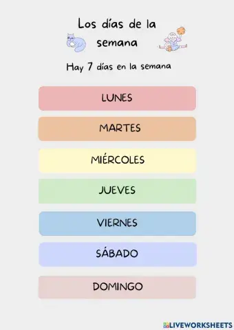 Los días de la semana