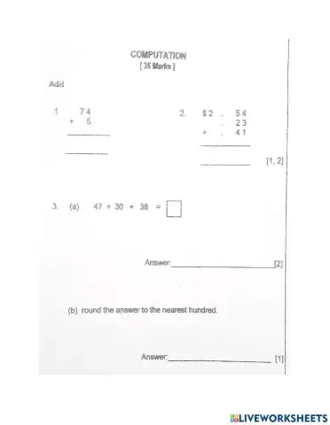 GLAT Math Computation