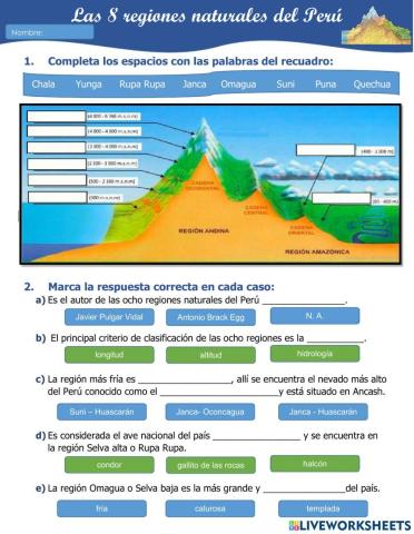 8 regiones naturales