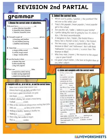 Review-2nd partial-English V