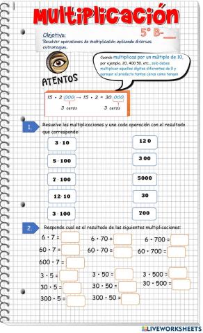 Estrategias de multiplicación